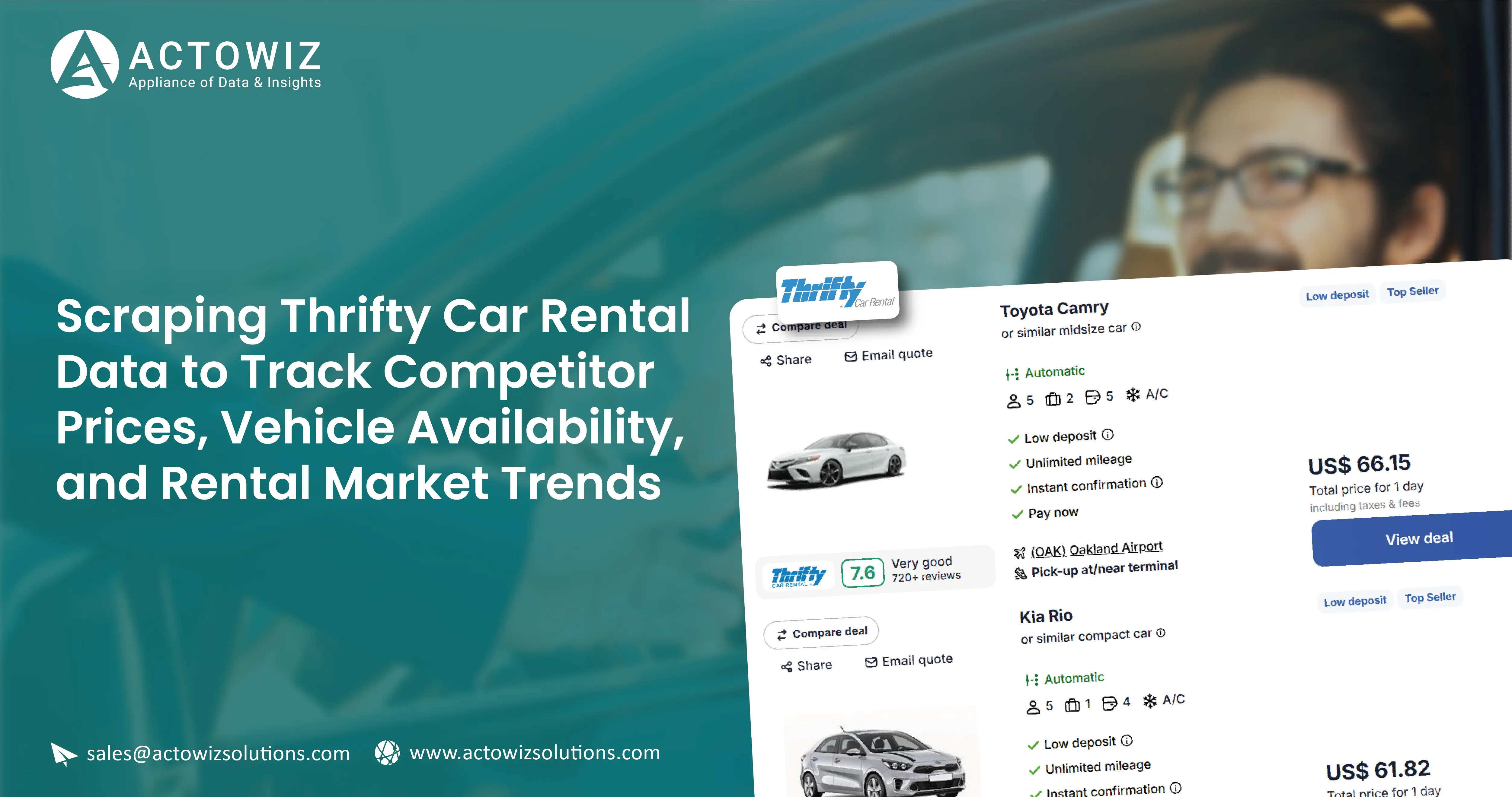 Scraping Thrifty Car Rental Data to track competitor prices and rental market trends